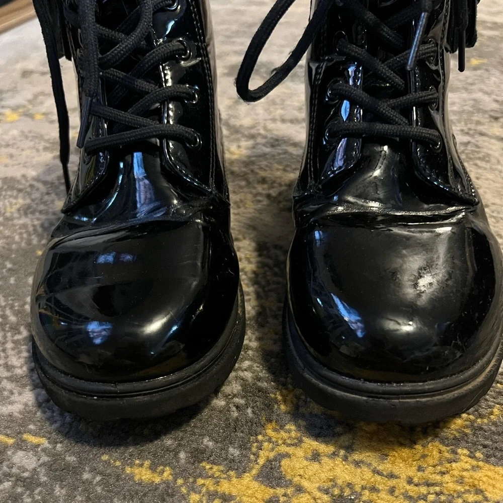 Black Patent Kids Boots